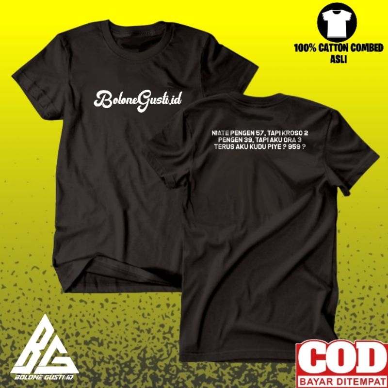 KAOS KATA KATA JAWA LENGAN PENDEK / BAJU KATA KATA JAWA KEREN KEKINIAN