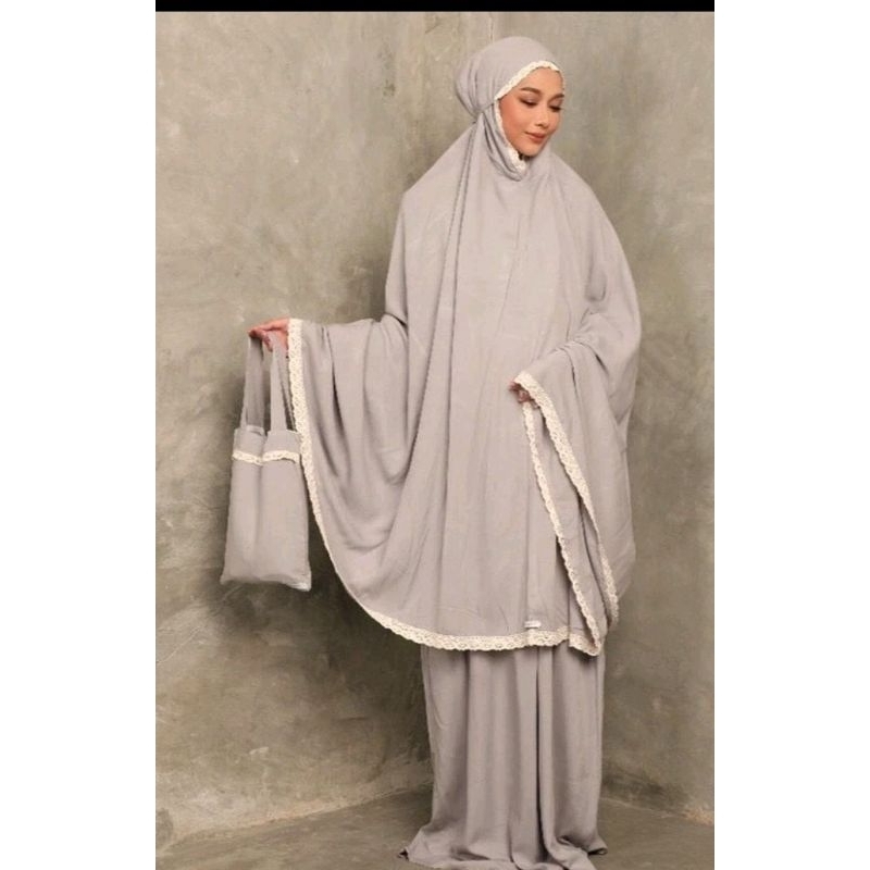 mukena dewasa / mukena rayon polos