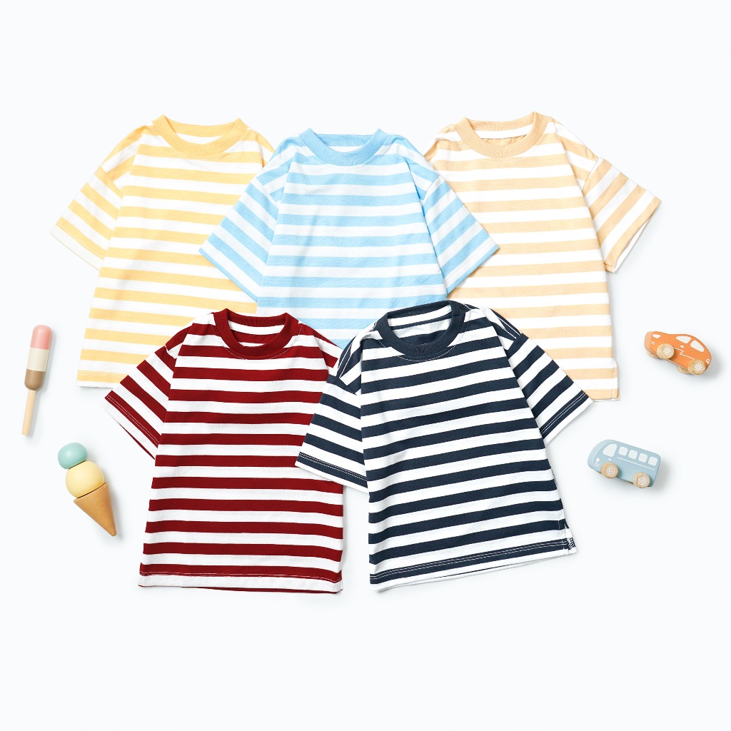 Nice Kids - Midi Stripe T-Shirt Kaos Anak Unisex (1-6 Tahun)