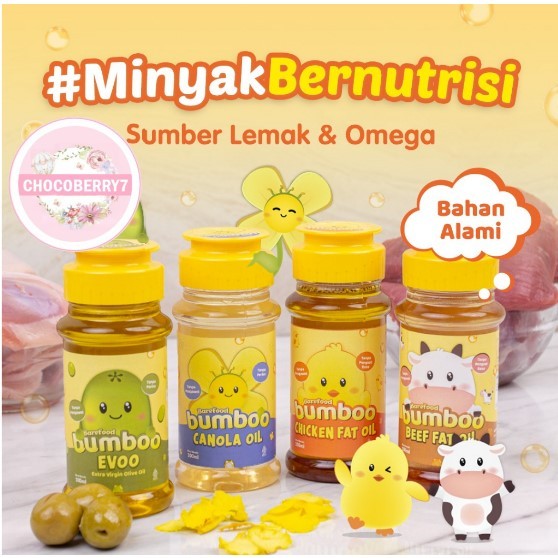 

BUMBOO Oil MPASI Minyak Bahan Alami Sumber Lemak Omega BB Booster Tanpa Perisa & Pengawet