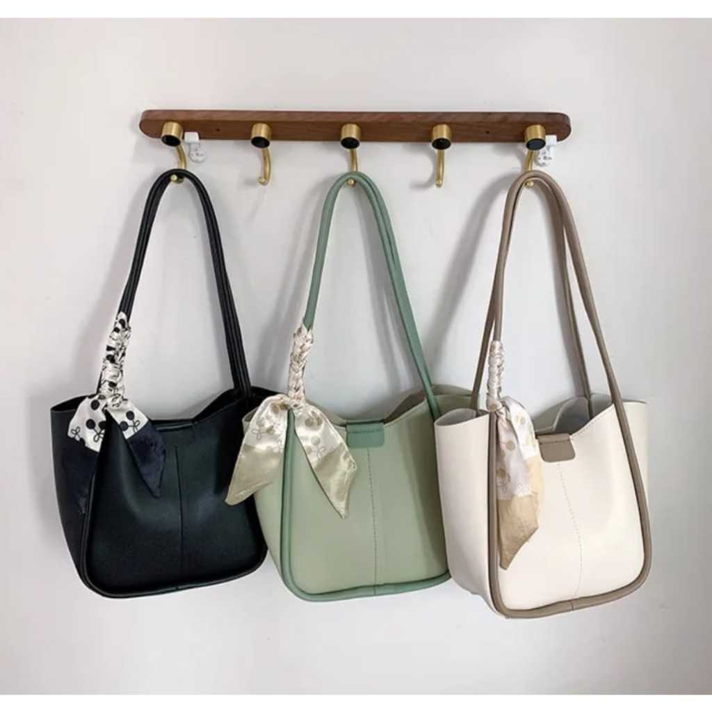 Tas Totebag wanita (FREE SYAL) - Tas Bahu wanita kuliah kerja liburan - Tas Korea - Tas wanita korea
