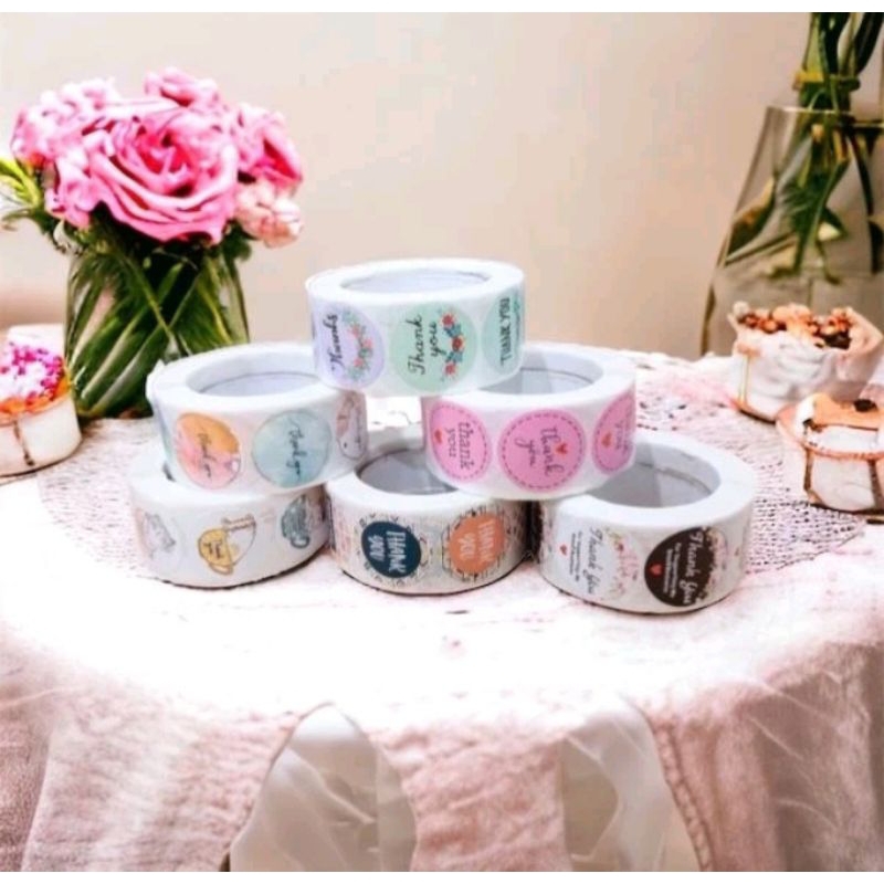 

Stiker label thanks you label makanan jualan stiker Diameter 2,5cm