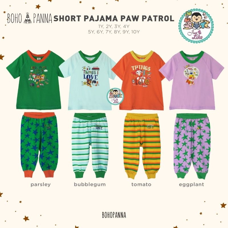 BOHOPANNA Short Pajamas Paw Patrol Size 1-10y