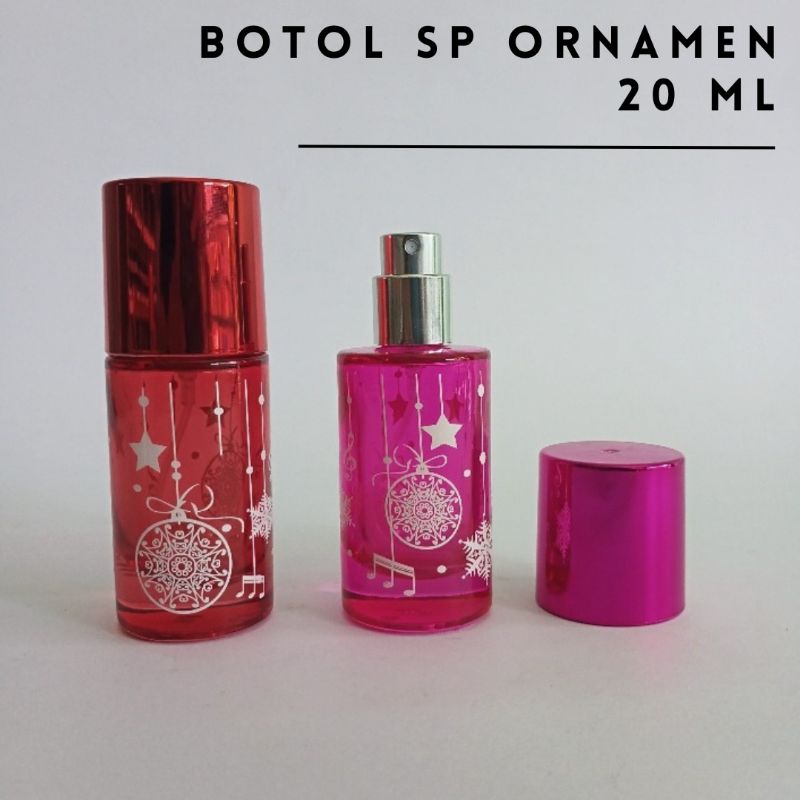 BOTOL PARFUM ORNAMEN SPREY 20ML - Botol Parfum Kosong Ornamen 20ml