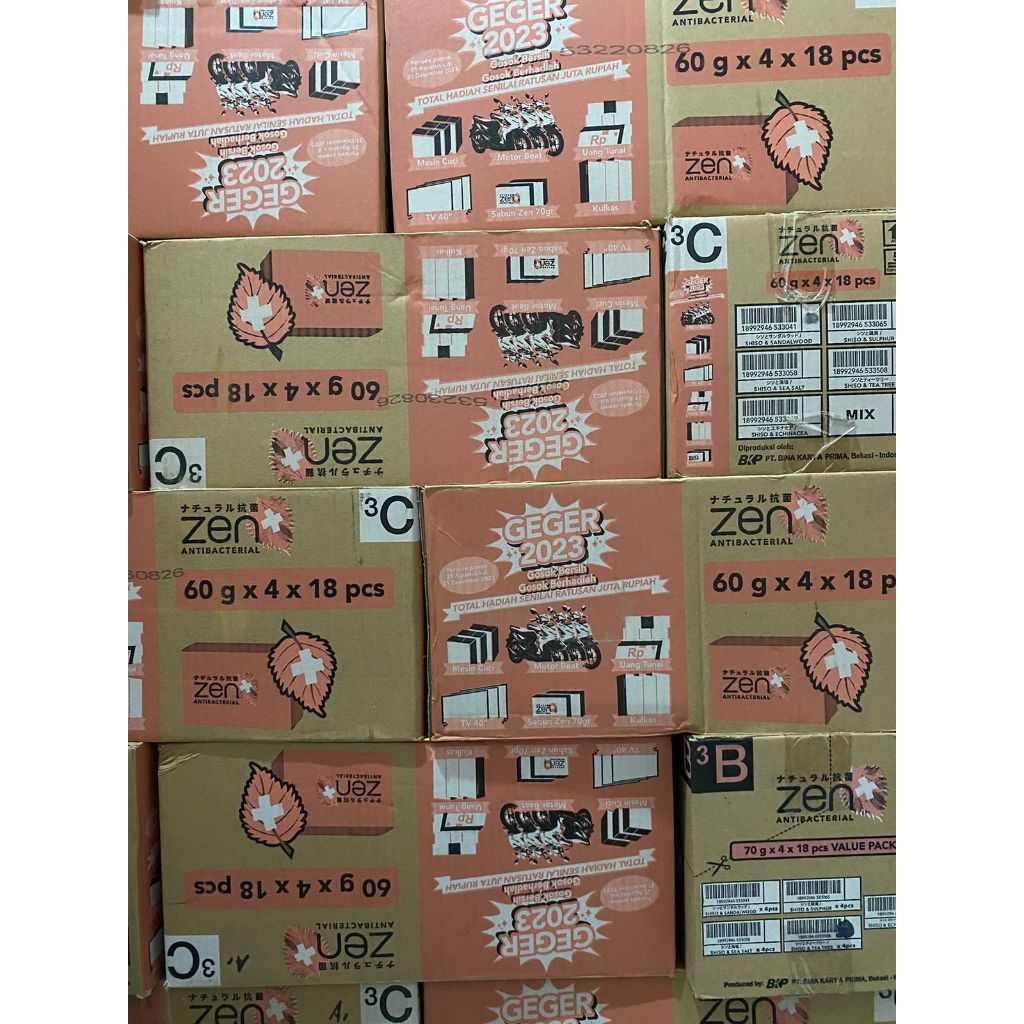 [1 KARTON 72 Pics] Sabun Zen Batang 1 Karton / Sabun Zen Batang 1 Dus