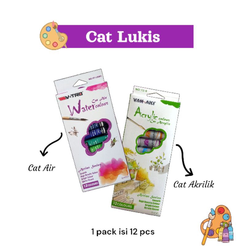 

Cat Lukis Cat Air Akrilik Water Acrylic Colour 1 set