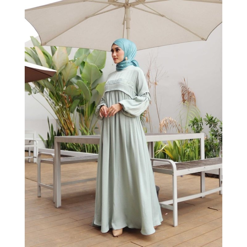 sarah dress - gamis polos - gamis harian