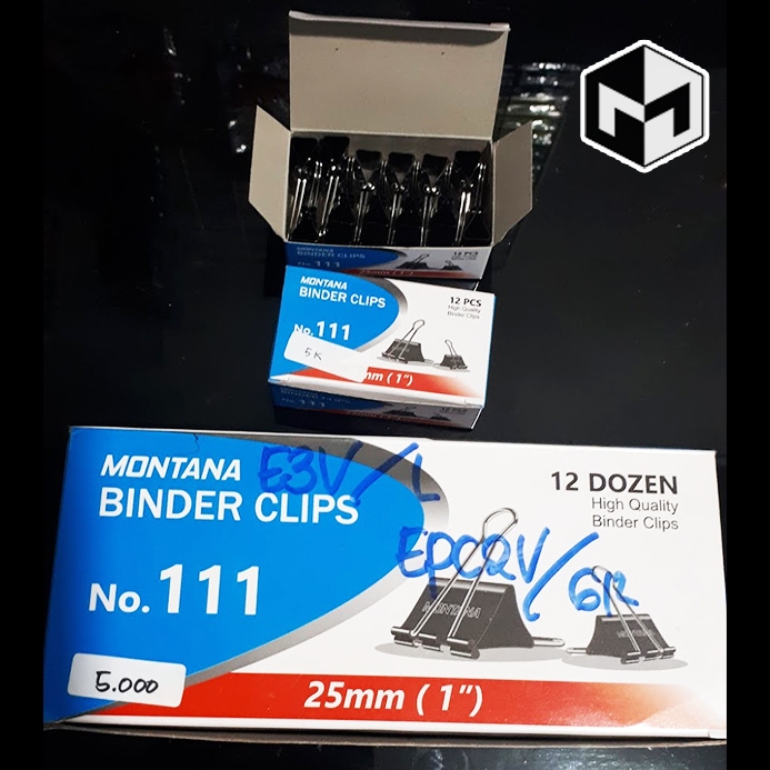 

(COD) PENJEPIT KERTAS / BINDER CLIPS 25MM MONTANA NO.111