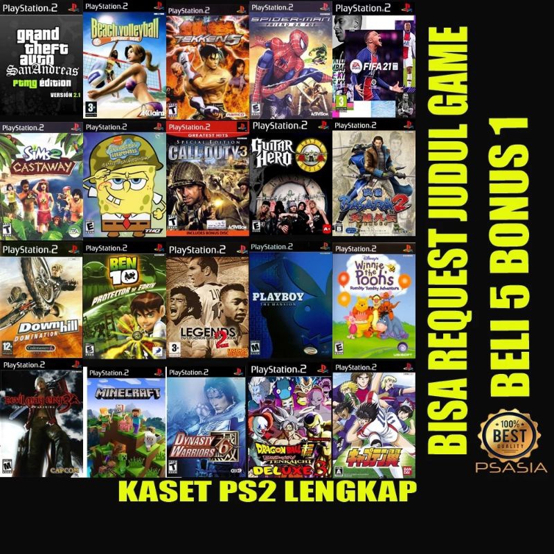 kaset PS 2 bisa request game