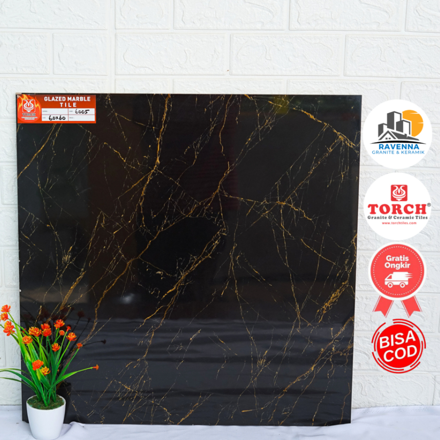 Granit Lantai Torch 60x60 Glossy 6005 Free Ongkir
