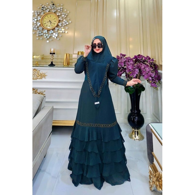 Syahira Syar'i Original By Soekha Hijab / Gamis Syar'i Polos / Gamis Syar'i Premium / Gamis Syar'i M
