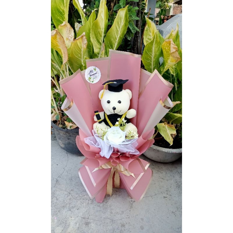 

buket boneka + bunga 1