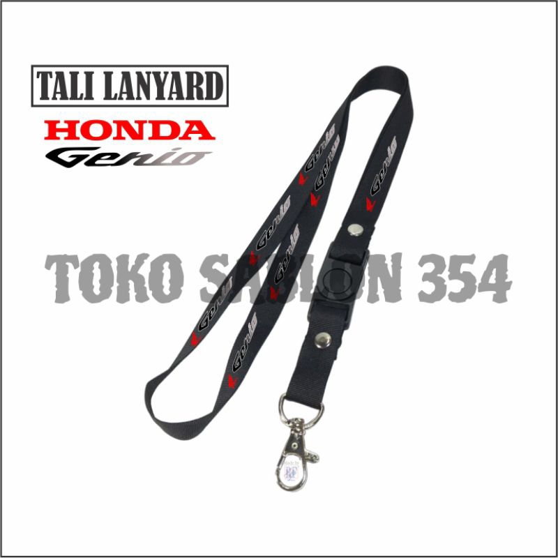 

Gantungan kunci GENIO tali lanyard merek motor gantungan leher id card name tag