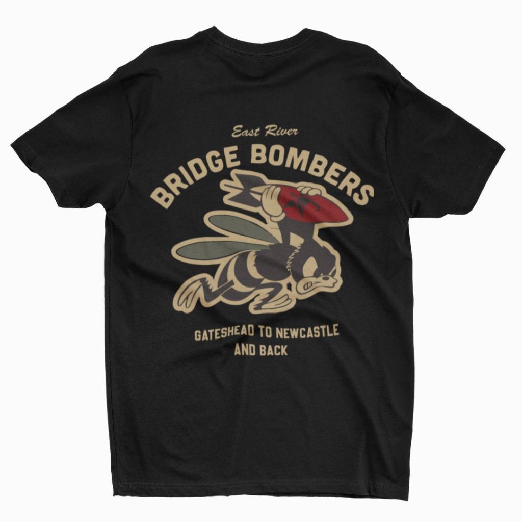 Kaos Vintage East River Bridge Bomber Squadron Gateshead to Newcastle