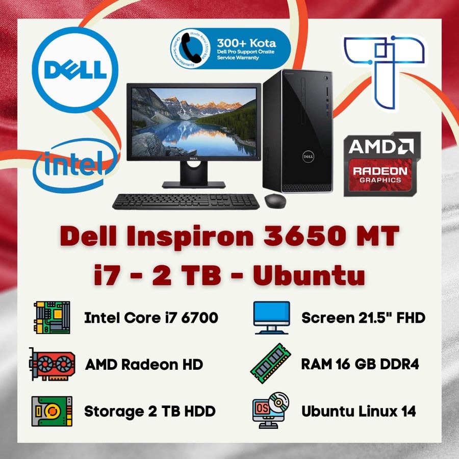 Desktop PC Dell Inspiron 3650 MT - i7 - 2 TB HDD - Ubuntu Linux