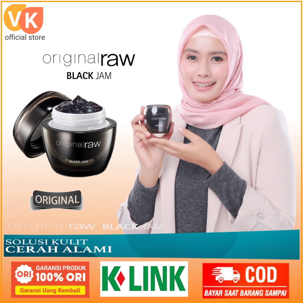 BLACK JAM RAW ORIGINAL CREAM PELEMBAB WAJAH KOREA ASLI