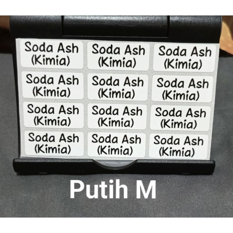 

Stiker Label Waterproff Soda Ash (Kimia) size M isi 12 pcs