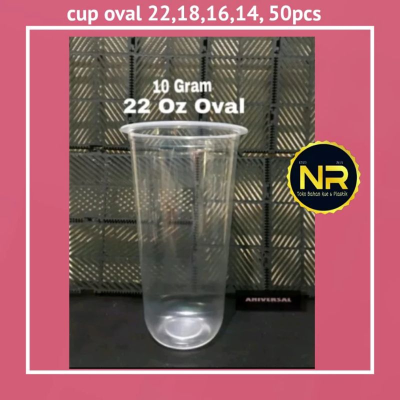 cup oval 22,18,16,14 oz grosir isi 20rol
