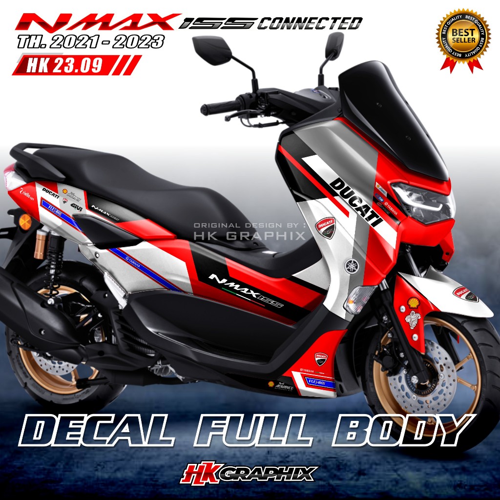 Decal Sticker NMAX New Full Body 2020 2021 2022 2023 2024 NMAX Livery Ducati Keren HK Graphix 23.09