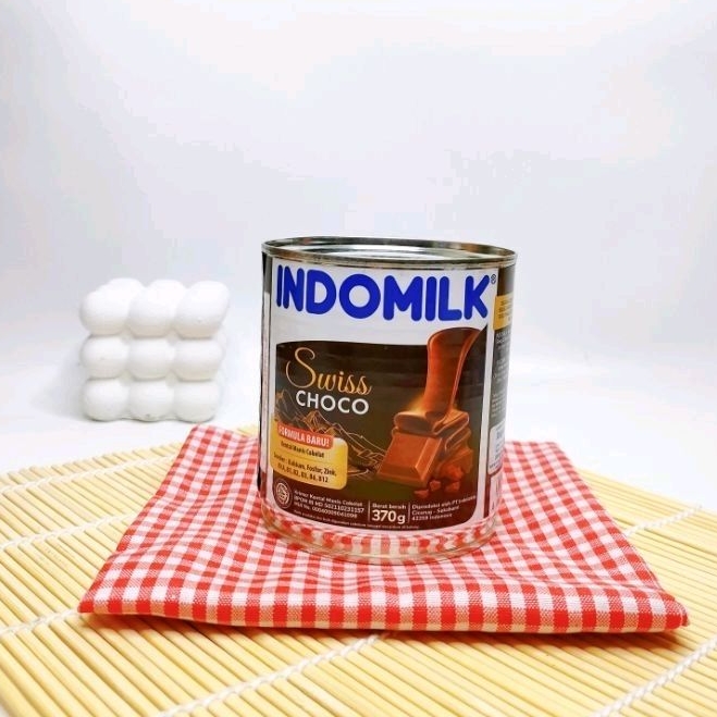 Susu INDOMILK kaleng SKM rasa cokelat /  Swiss Choco FORMULA BARU 370gr