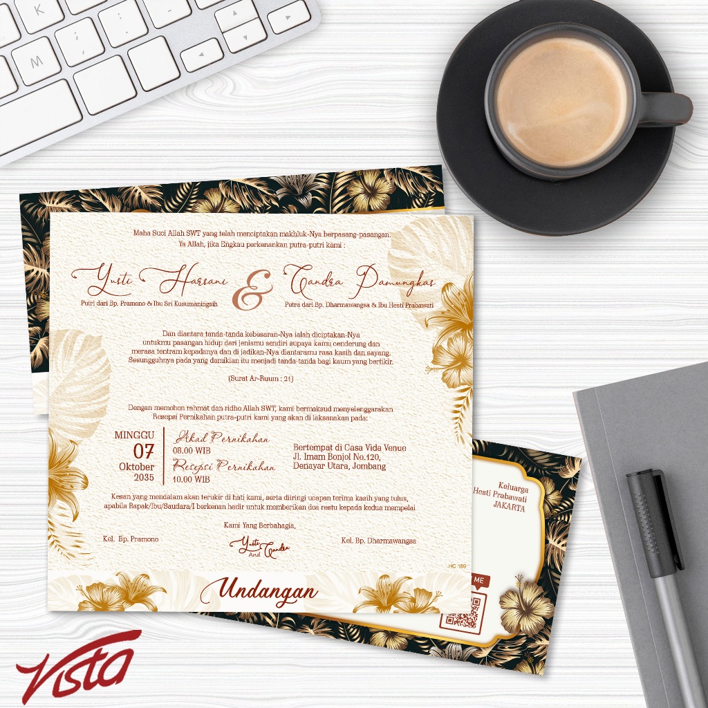 Undangan Blanko Pernikahan Kode HC 189