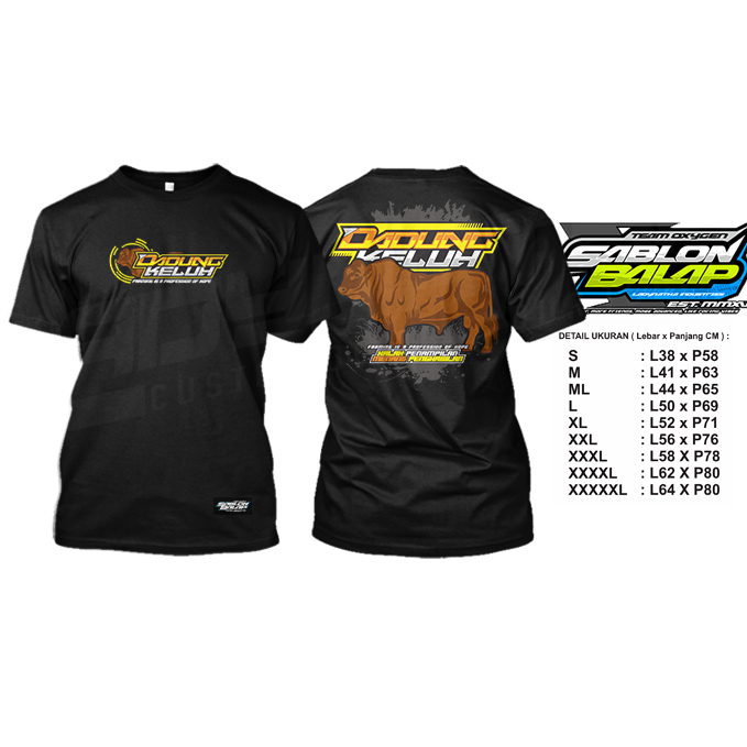 Kaos Distro Sapi Dadung Keluh Kalah Penampilan Menang Penghasilan oxygen sablon balap