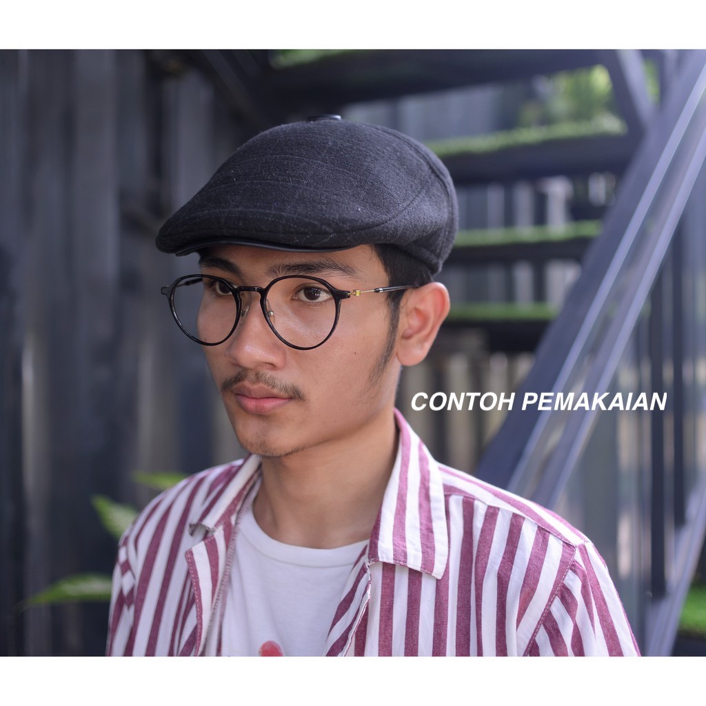Topi Flat Caps Import Premium Tebal Abstrak