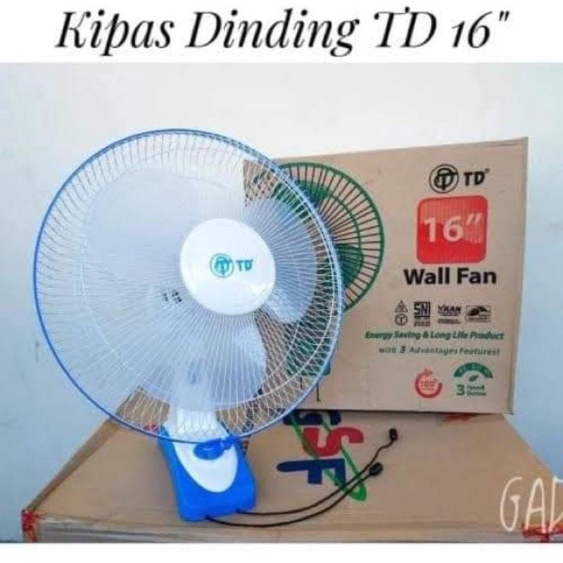 kipas angin kipas dinding TD/ HOBIKU wall fan 16inc kipas tembok
