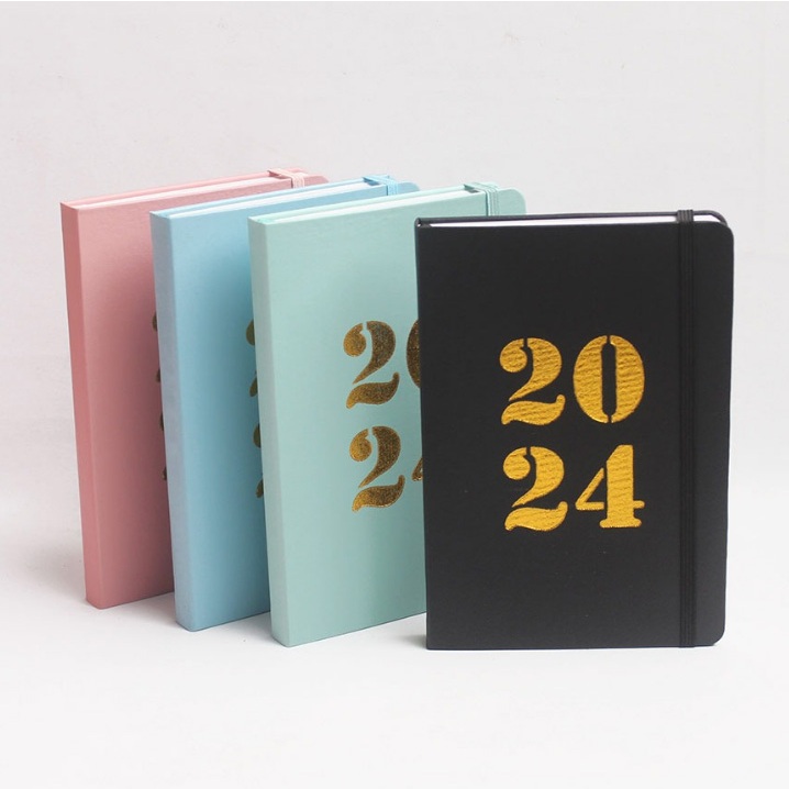 

Weekly planner 2024 leather - Solid Color- agenda 2024