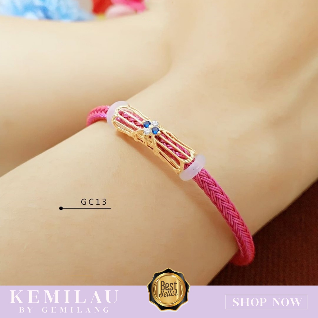 LIONTIN CHARM EMAS MUDA KADAR 6K ATAU 300 DAN 8K ATAU 375 GELANG CHARM KODE GC 13A