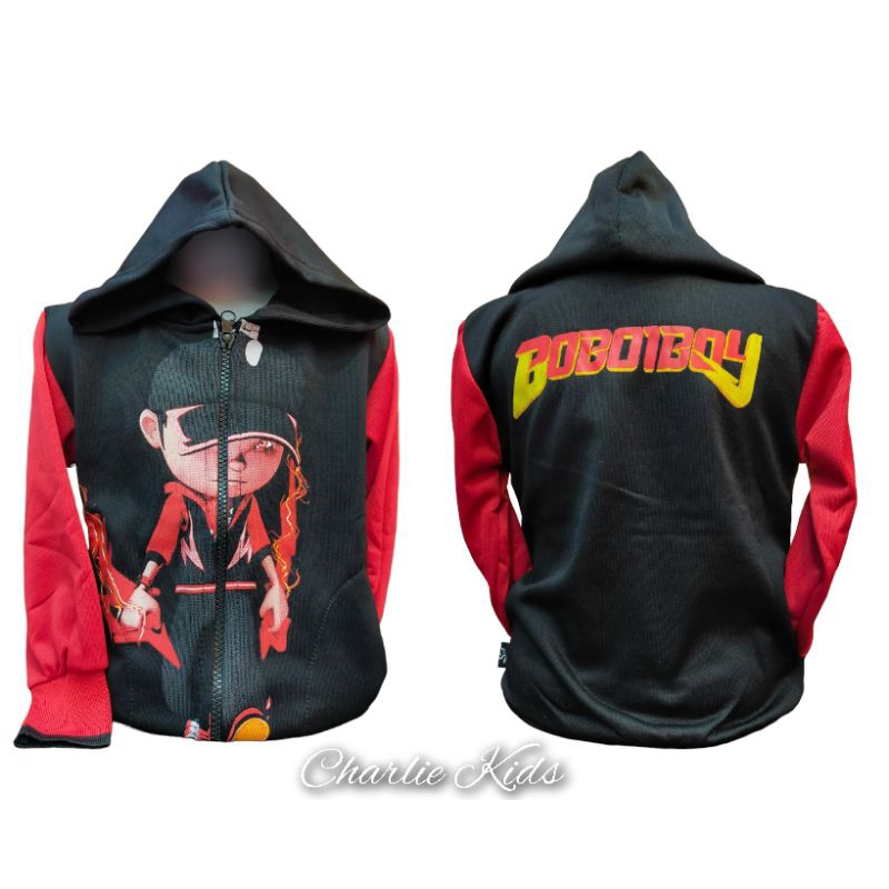 Model Terbaru/Jaket Anak Laki Laki Boboiboy Bahan Fleece/Kids Jacket/Jaket BoBoiBoy Ice Canon Blue/J
