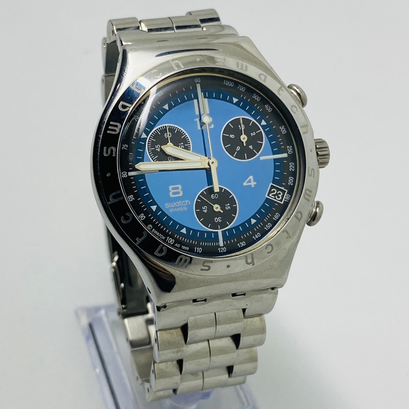 Swatch Irony Chronograph Blue Dial Stainless Steel