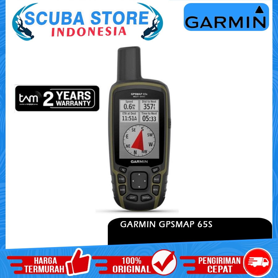 GPSMAP Garmin 65s Navigation Peta GPS Map Handheld Alat Survey Navigasi Jalan Pelacak Pendeteksi Gar