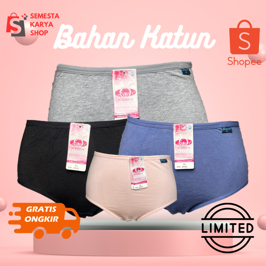 CD Wanita Bahan Katun TebalSuper Nyaman Merek Scanis