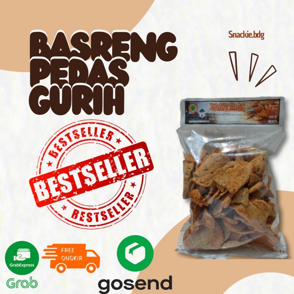 

Keripik Baso Goreng Asin Gurih Pedas 500gr