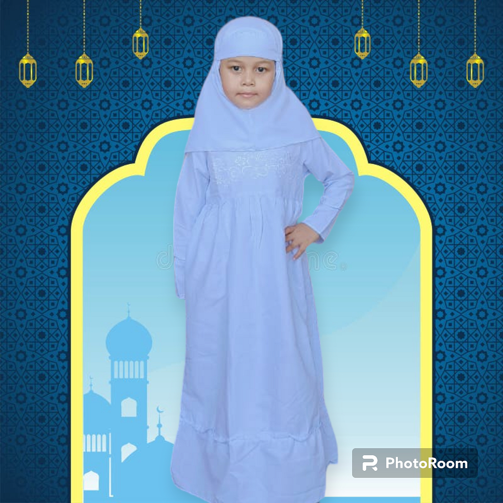 Gamis Putih Anak Umur 4-12 Tahun / Baju Muslim Anak Sekolah SD Terlaris dan Termurah