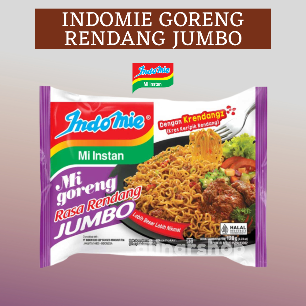

INDOMIE Mie Goreng Jumbo Rasa Rendang 120gr