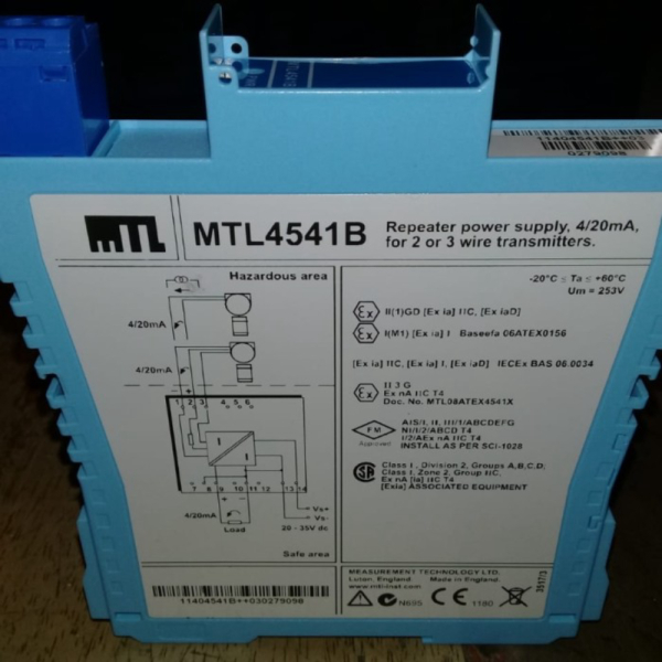 MTL4541B Repeater 2 Or 3 Wire In:4-20mA Out:4-20mA Transmitter Exprof Berkualitas