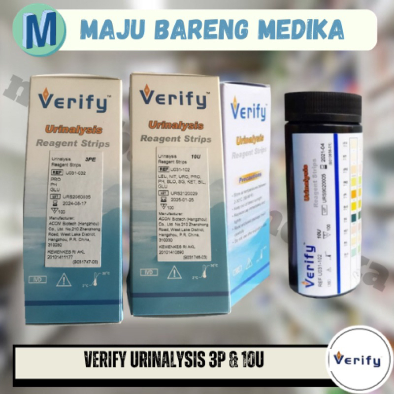 Verify 3P / Verify10p  / Verify 10 parameter / Verify10p / Urineanalysis / Strip Cek Urin / Verify 3