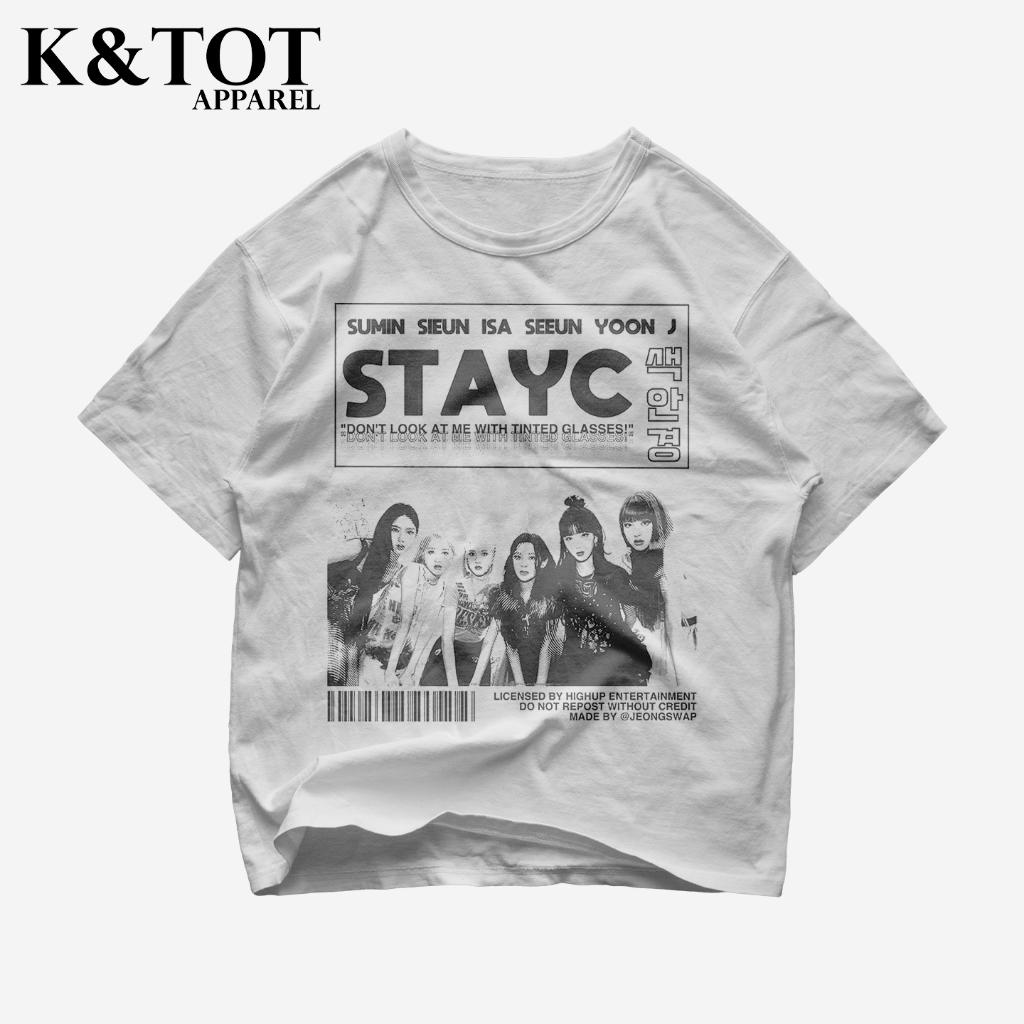 KNTOT - KAOS BAJU STAYC KPOP KOREAN KOREA GIRLBAND DON'T LOOK AT ME WITH TINTED GLASSES | TSHIRT OVE