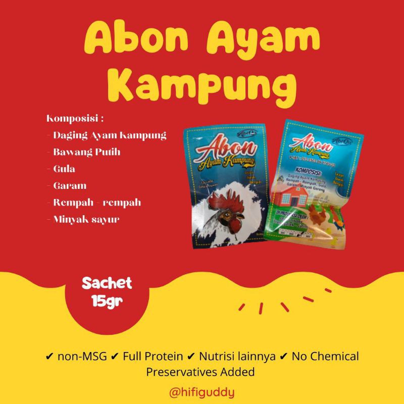 

Abon ayam kampung sachet abiqu