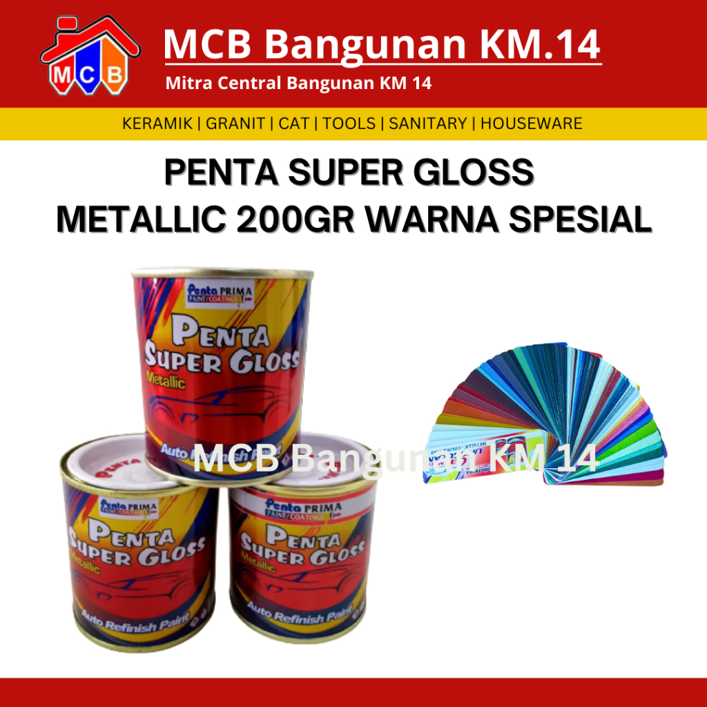 PENTA SUPER GLOSS METALLIC 200GR WARNA SPESIAL - CAT PENTA METALLIC - PENTA METALLIC