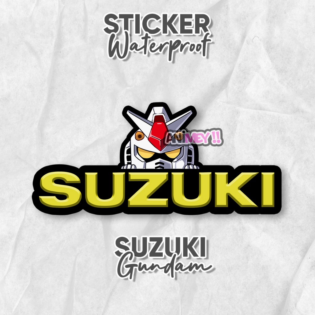 

Stiker Gundam Logo Suzuki / Stiker Anime Waterproof