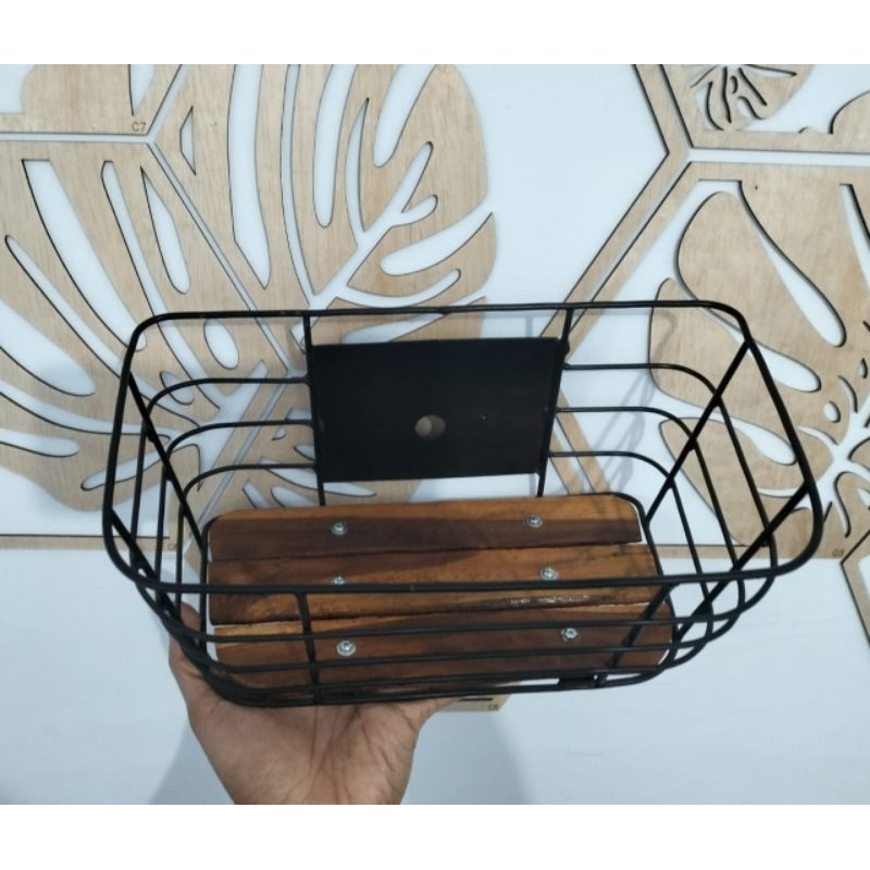 KERANJANG SEPEDA LIPAT FRONT BLOK (KERANJANG KLASIK ALAS KAYU)