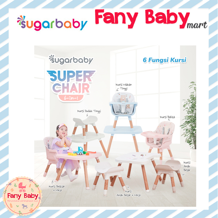 SUGAR BABY SUPER CHAIR CONVERTIBLE BABY HIGH CHAIR 6IN1