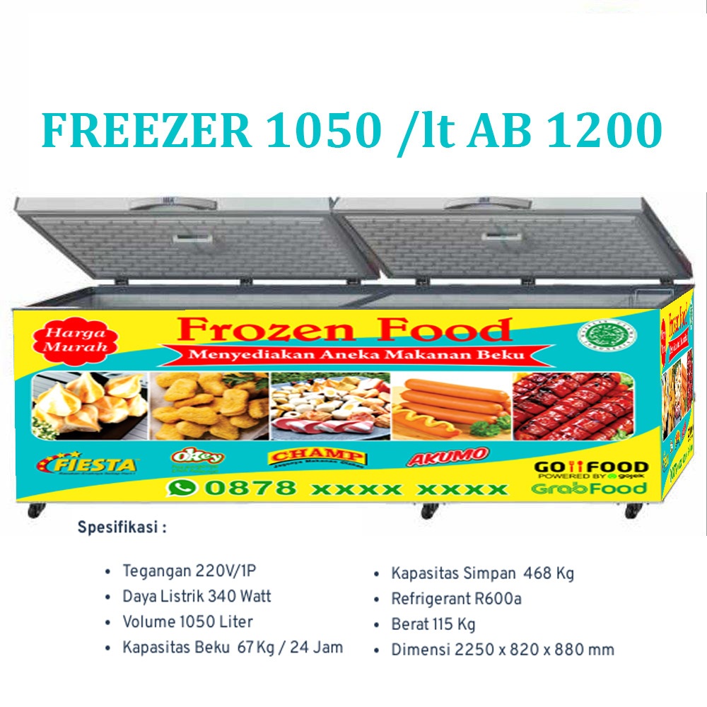 Stiker Freezer 1050 Ltr / AB 1200