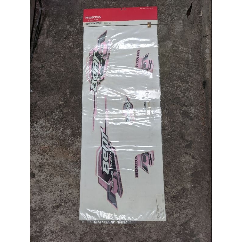 Striping sticker beat karbu pink original