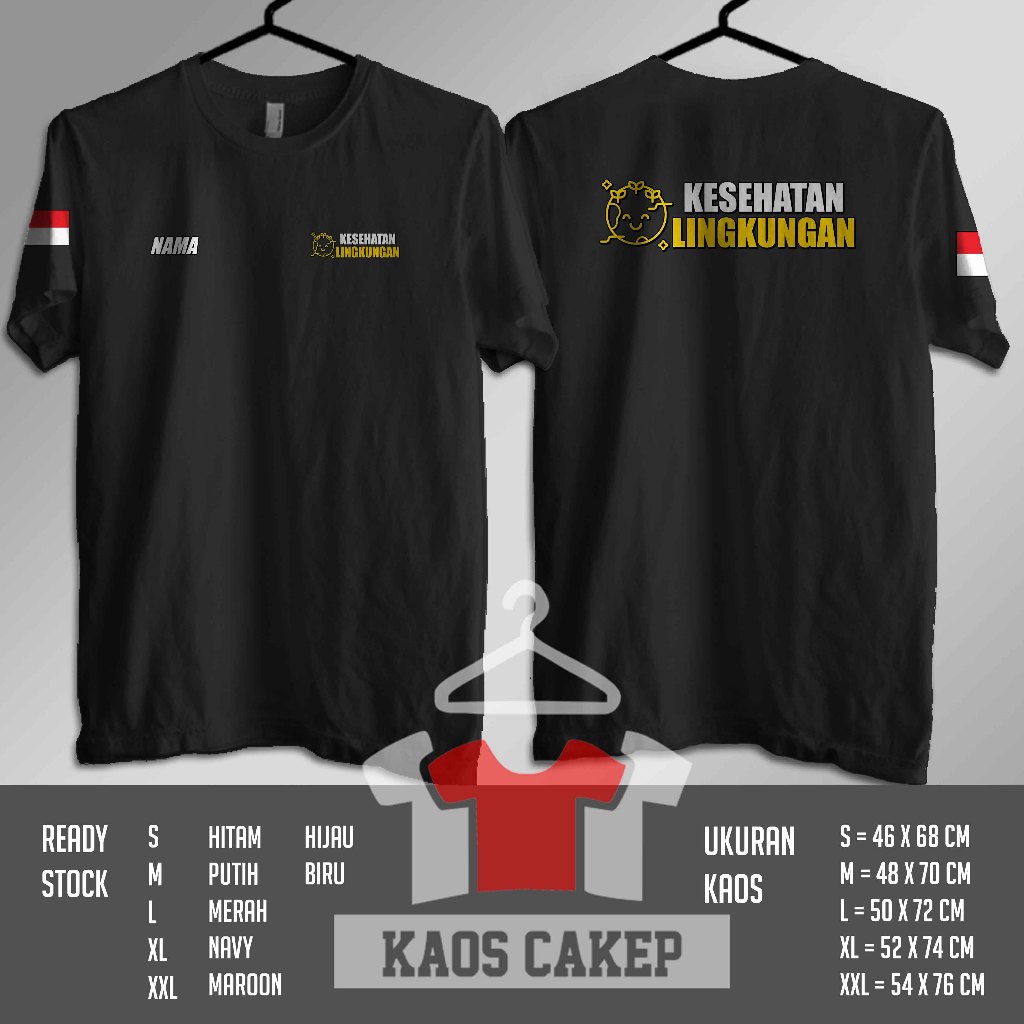 Kaos Baju Kesehatan Lingkungan Gratis Nama Kamu Kaos Distro