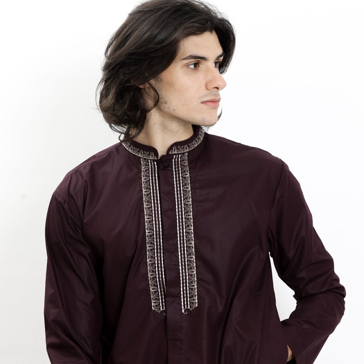 Preview Baju Koko Pria Lengan Panjang Merah Hati By Itang Yunasz Limited - 1807