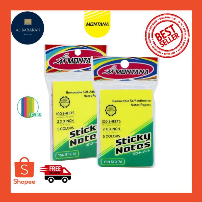 

Montana Memo Stick Sticky Note Kertas Memo / Memo Tempel Montana TSN 51 X 76
